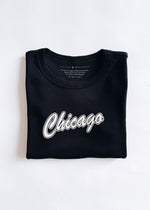 90's Chicago Baby Tee - Black