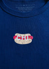 Hot Dog Icon Baby Tee - Navy