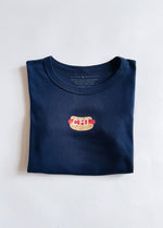 Hot Dog Icon Baby Tee - Navy