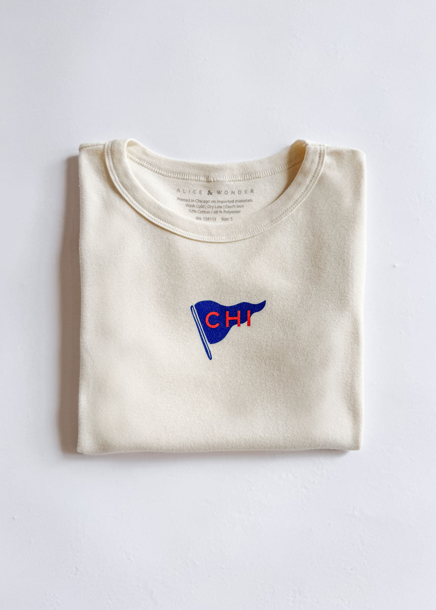 Pennant Icon Baby Tee - Ivory