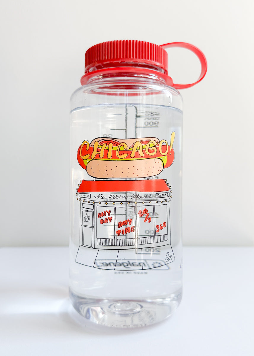 Chicago Hot Dog Stand Nalgene 32oz - Clear