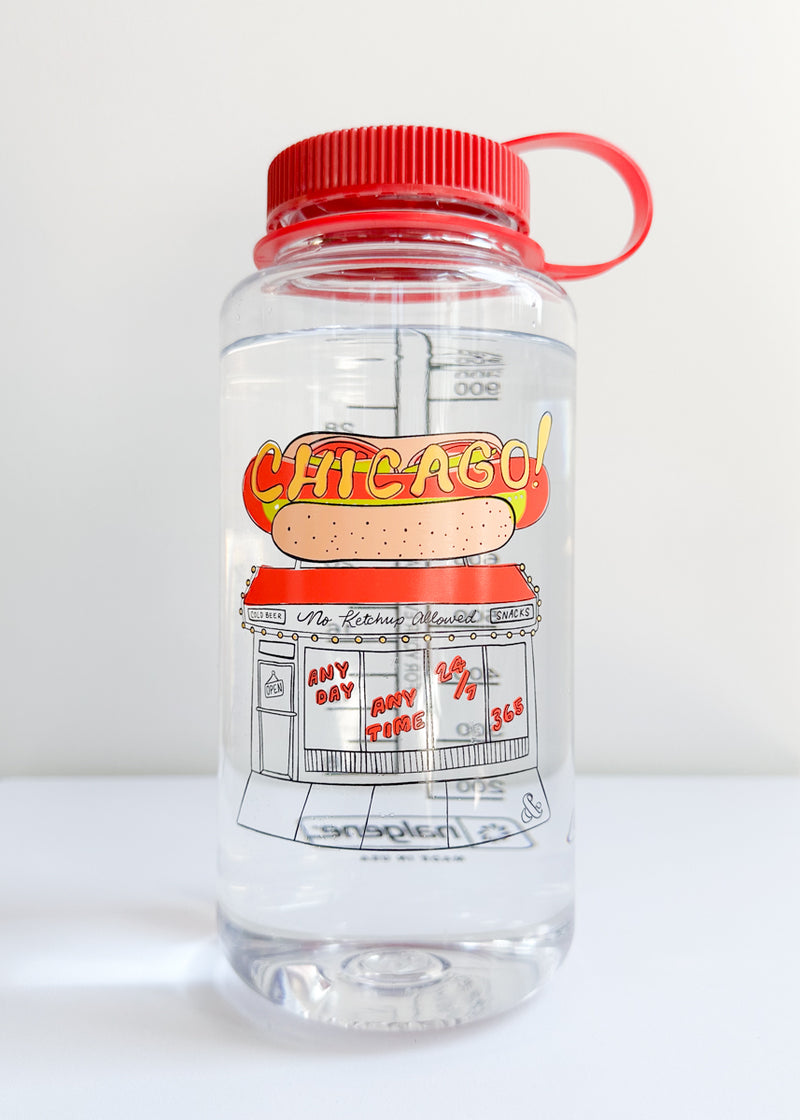 Chicago Hot Dog Stand Nalgene 32oz - Clear