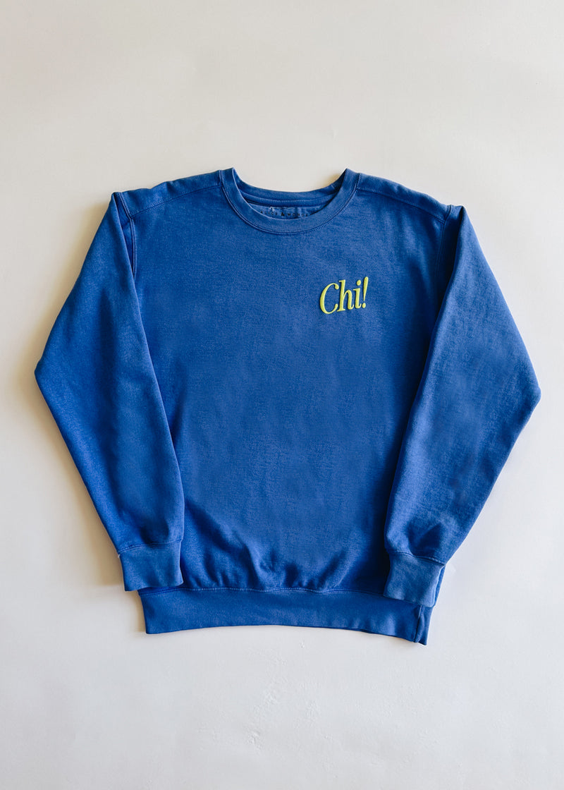 Chicago Forever! Garment-Dyed Sweatshirt - Flo Blue