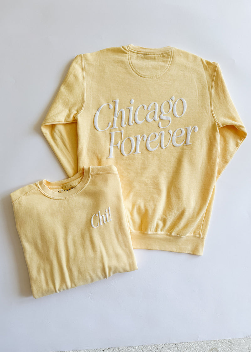 Chicago Forever! Garment-Dyed Sweatshirt - Butter