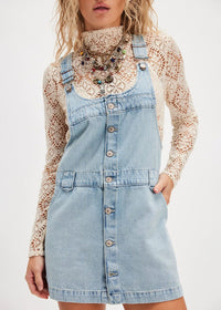 Edie Denim Skirtall - Apple Blues