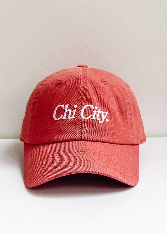 Chi City Dad Hat - Washed Red