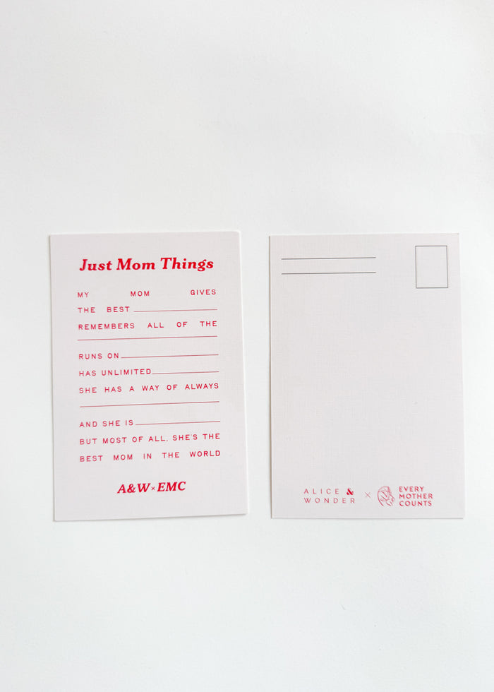 Just Mom Things Postcard