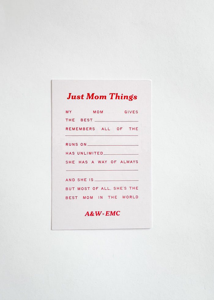 Just Mom Things Postcard