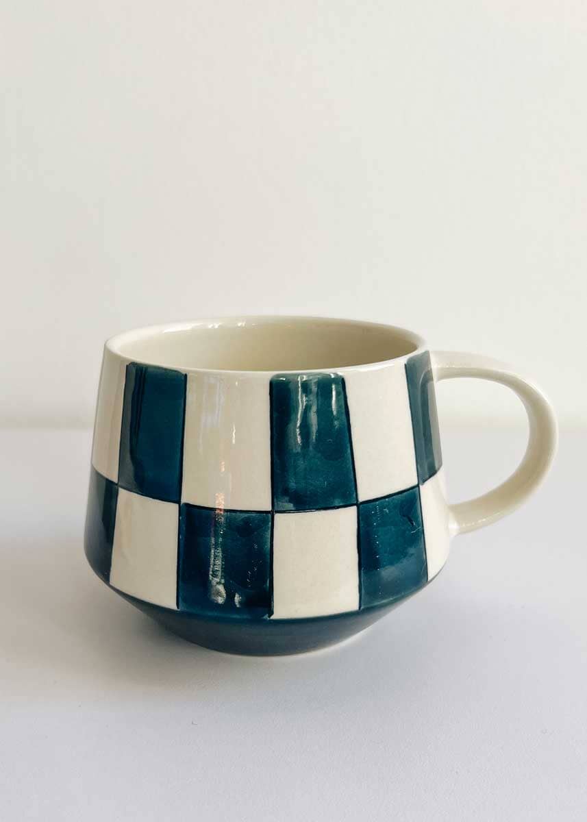 Checkered Mug - Ocean