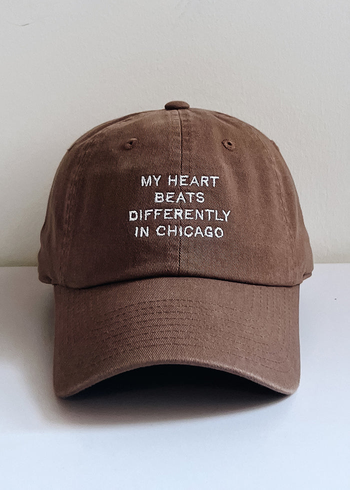 Chicago Heartbeat Dad Hat - Espresso