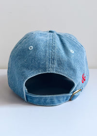 Chicago. Dad Hat - Denim & Red