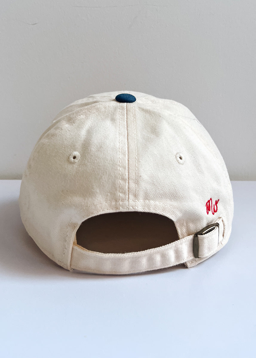 Toddler Chi Heart Icon Hat - Ivory & Breaker Blue