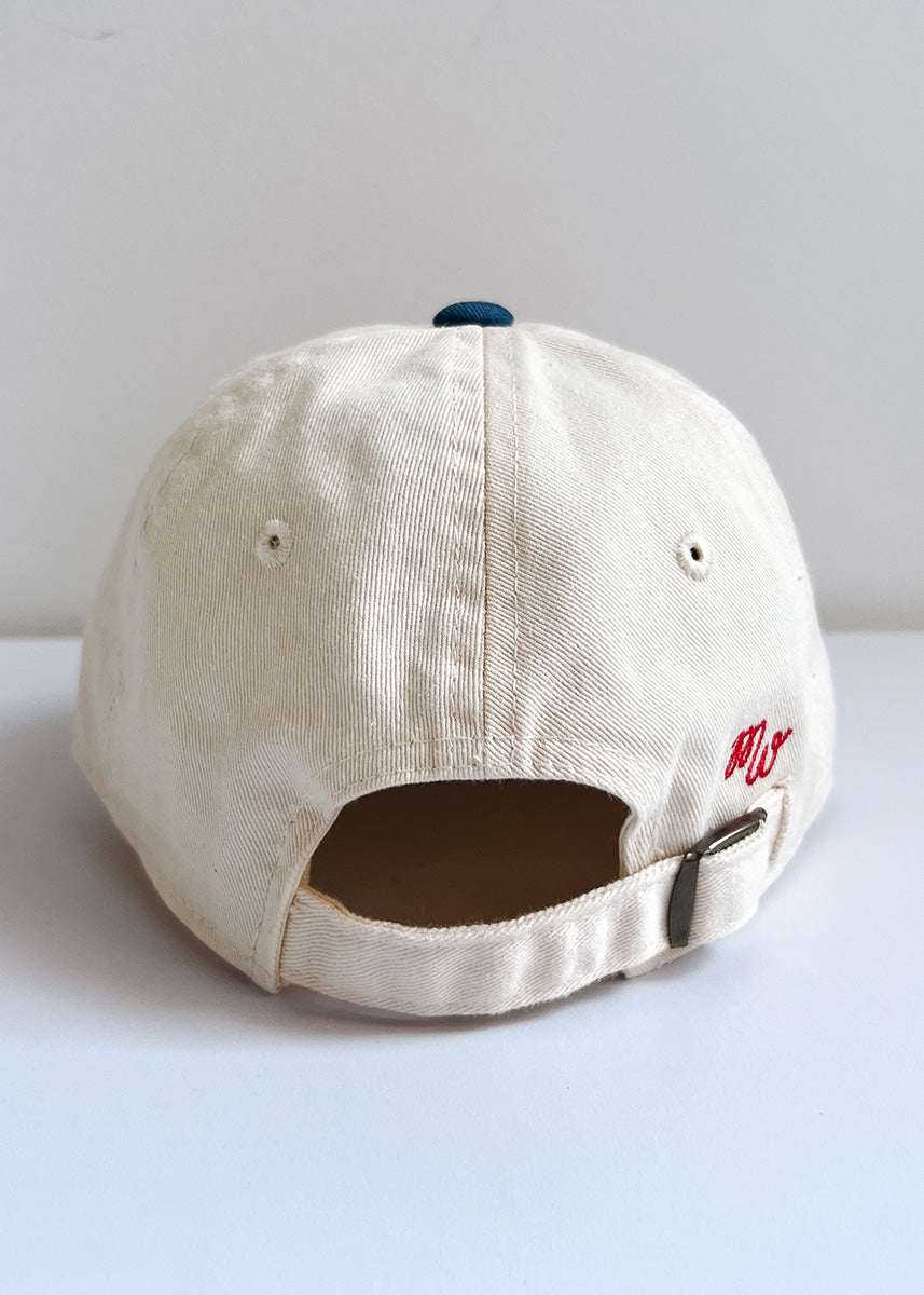 Youth Chi Heart Icon Hat - Ivory & Breaker Blue