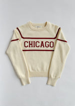 Chicago Varsity Stripe Sweater - Scarlet