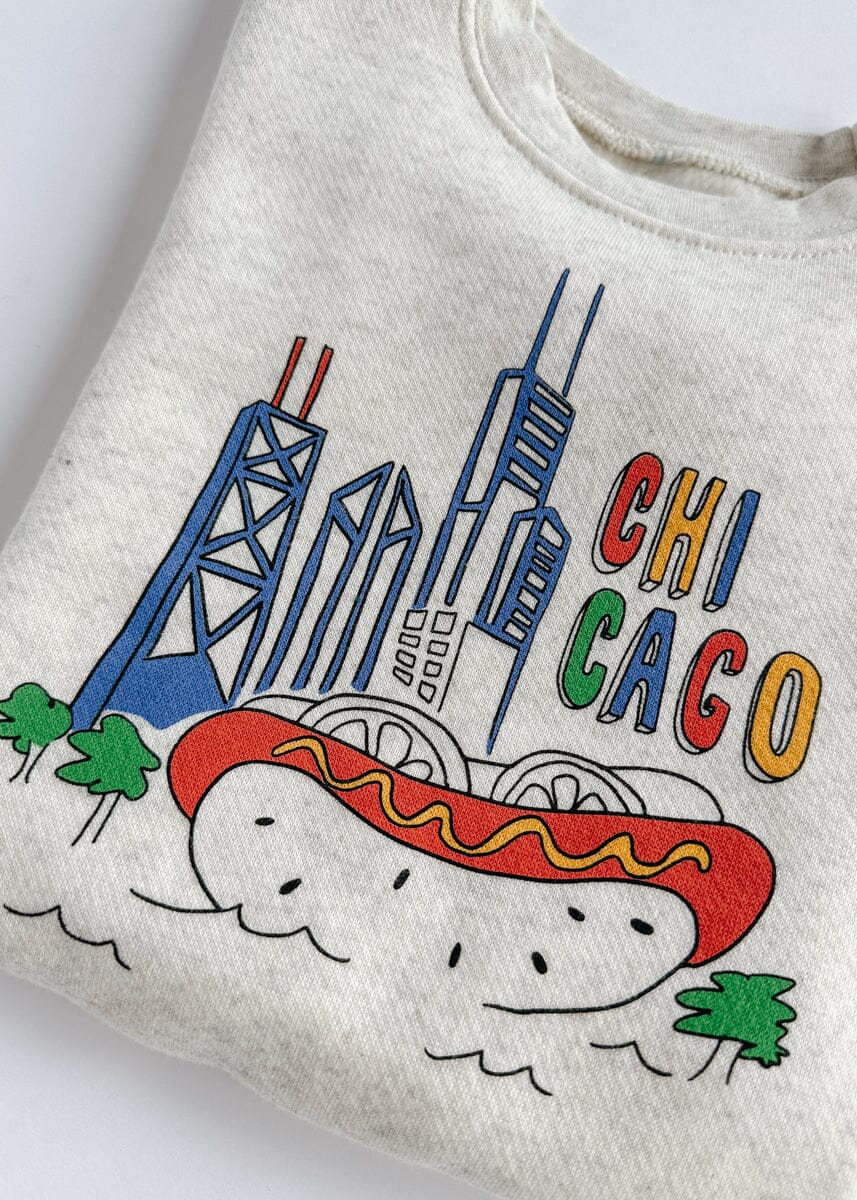 Chicago Fun Toddler Sweatshirt - Heather Natural