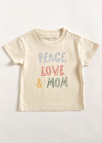 Peace, Love & Mom Toddler Tee