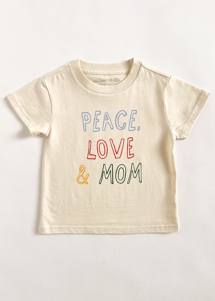 Peace, Love & Mom Toddler Tee