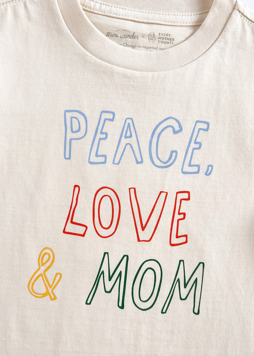 Peace, Love & Mom Toddler Tee