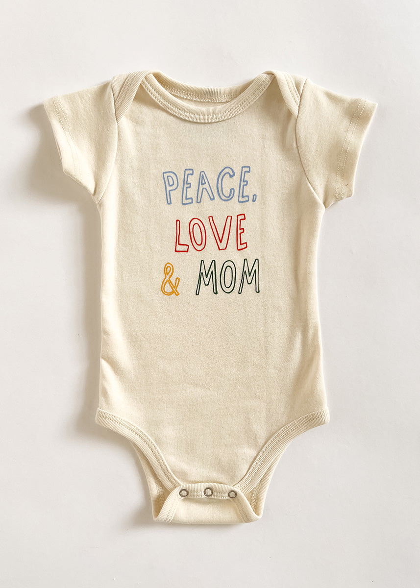 Peace, Love & Mom Onesie