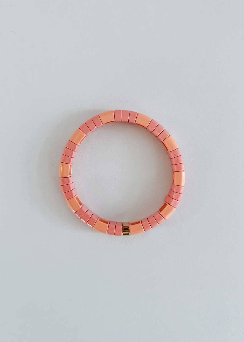 Rounded Single Bracelet - Peaches