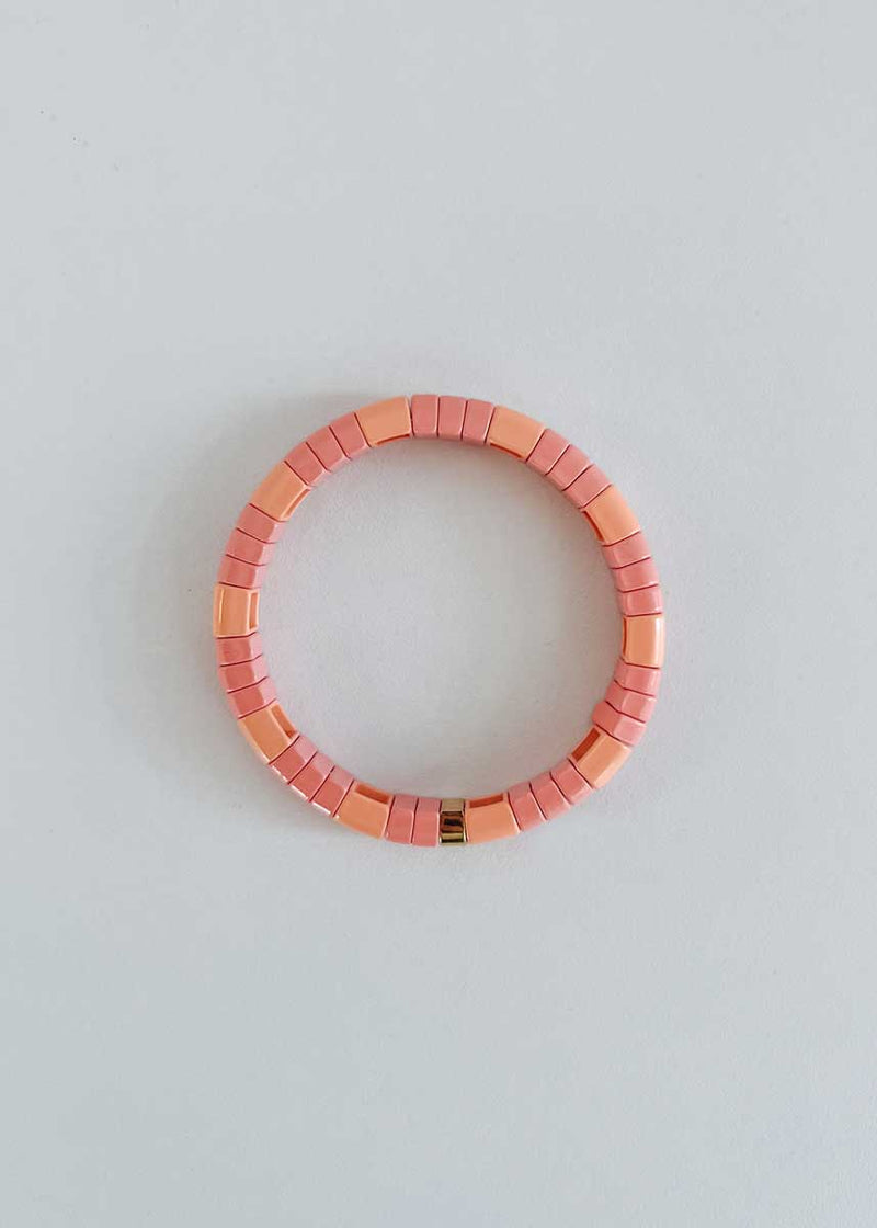 Rounded Single Bracelet - Peaches