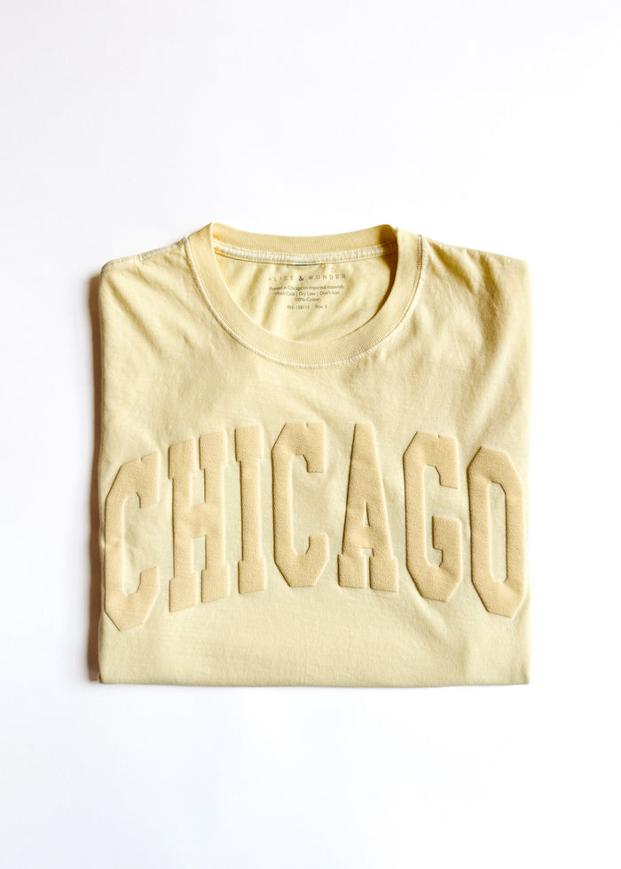 Chicago Collegiate Puff Unisex Tee - Buttermilk