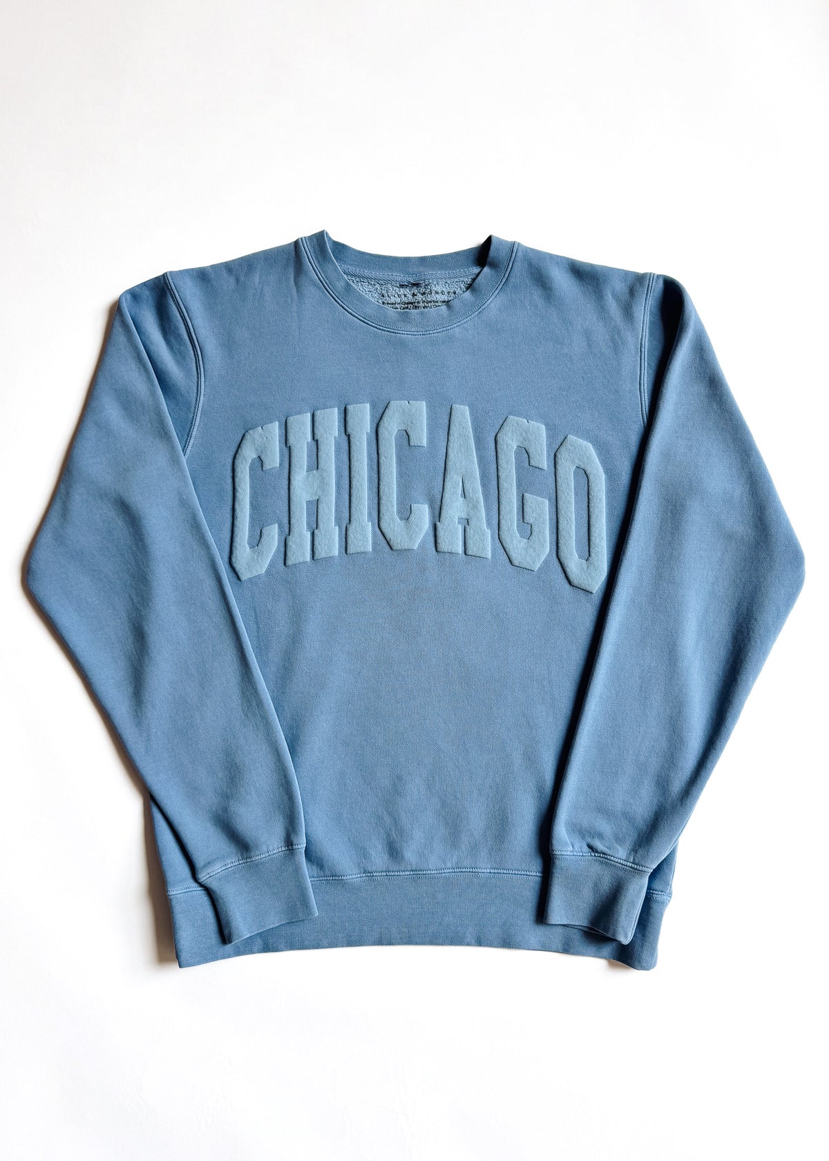 Chicago Collegiate Puff Sweatshirt - Light Blue