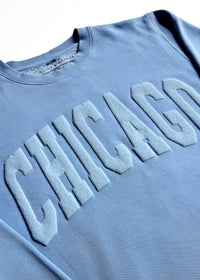 Chicago Collegiate Puff Sweatshirt - Light Blue