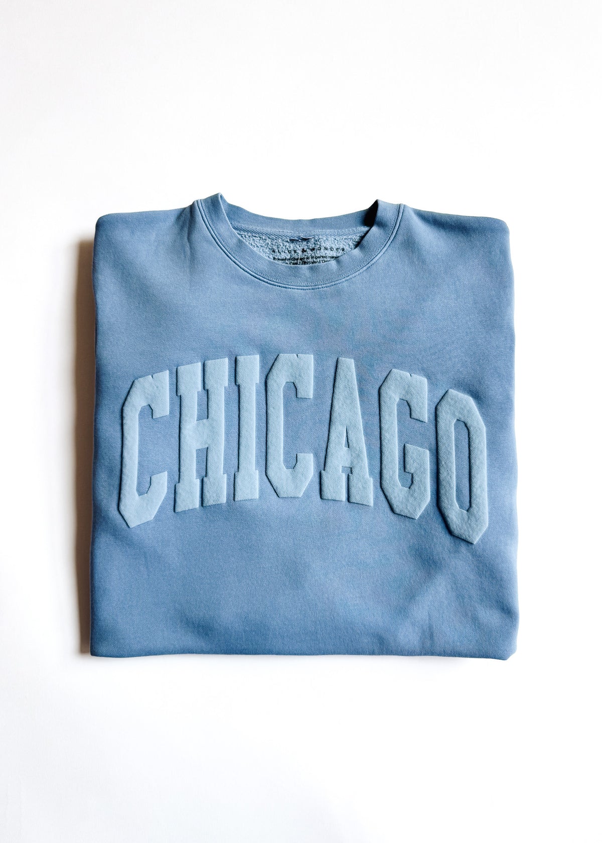 Chicago Collegiate Puff Sweatshirt - Light Blue