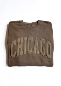 Chicago Collegiate Puff Sweatshirt - Clay