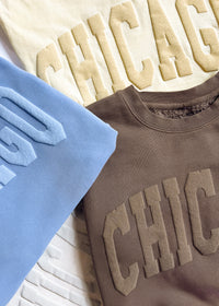 Chicago Collegiate Puff Sweatshirt - Clay