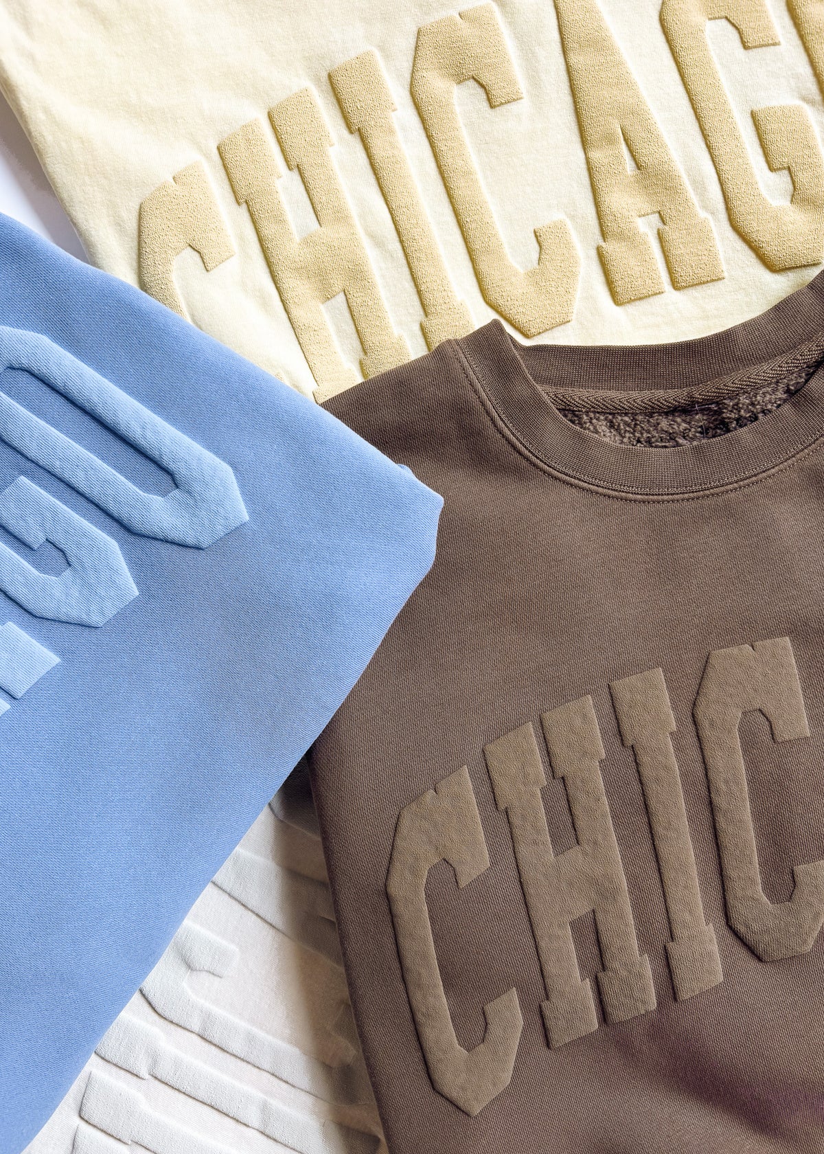 Chicago Collegiate Puff Sweatshirt - Light Blue