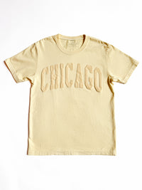Chicago Collegiate Puff Unisex Tee - Buttermilk