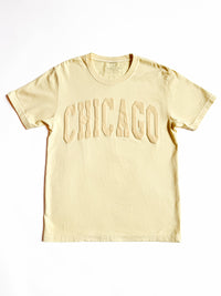 Chicago Collegiate Puff Unisex Tee - Buttermilk