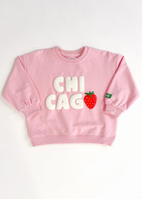 Chicago Strawberry Terry Oversized Sweatsuit Set