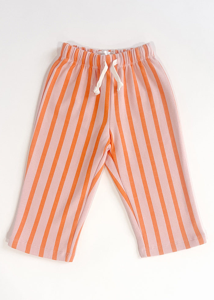 Striped Drawstring Pant - Pink & Orange