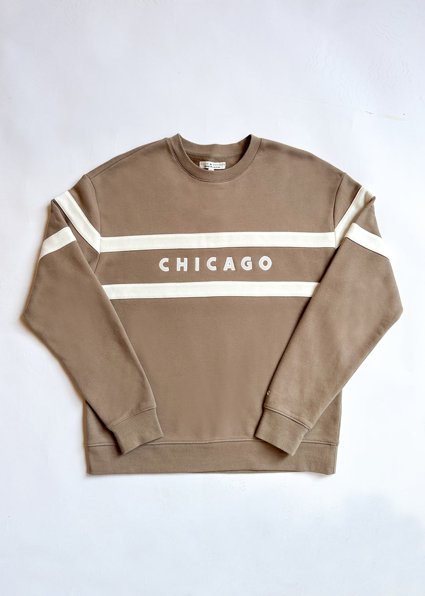 Chicago Oversized Rugby Sweatshirt - Taupe