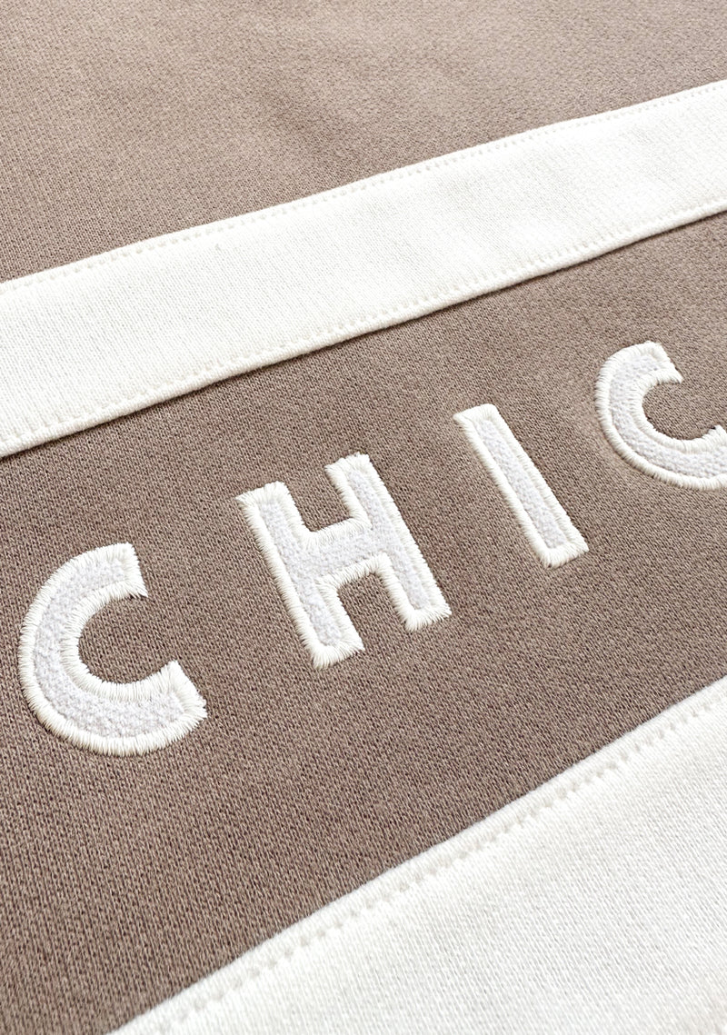 Chicago Oversized Rugby Sweatshirt - Taupe