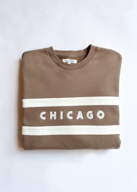 Chicago Oversized Rugby Sweatshirt - Taupe