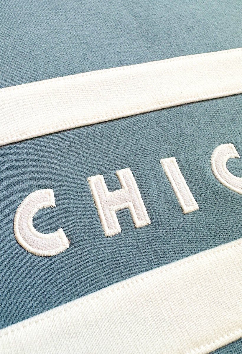 Chicago Oversized Rugby Sweatshirt - Light Blue
