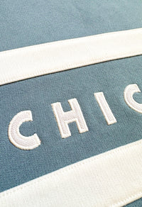 Chicago Oversized Rugby Sweatshirt - Light Blue