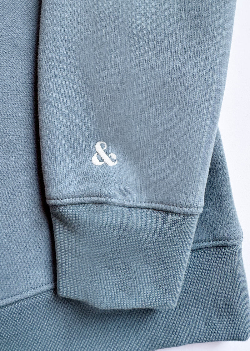 Chicago Oversized Rugby Sweatshirt - Light Blue
