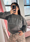 Chicago Collegiate Puff Sweatshirt - Black