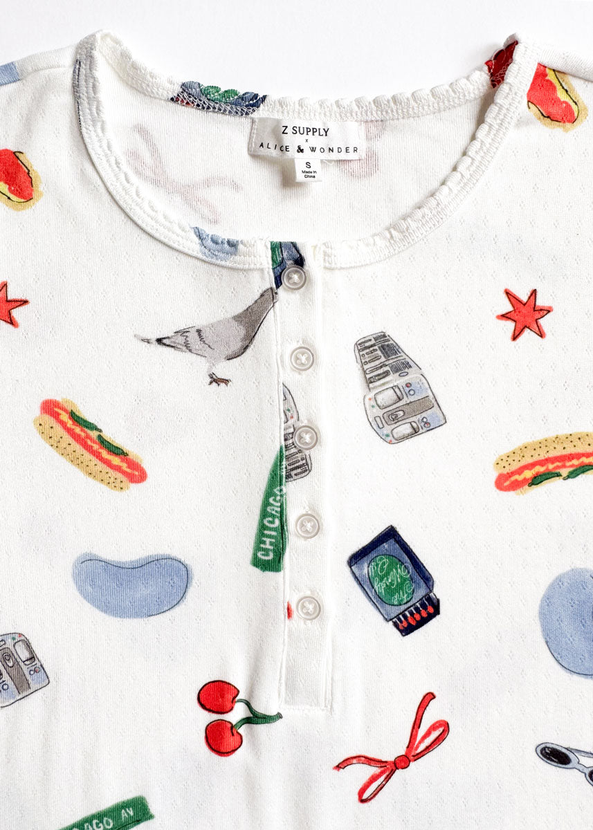 Chi Icons Pointelle LS Top