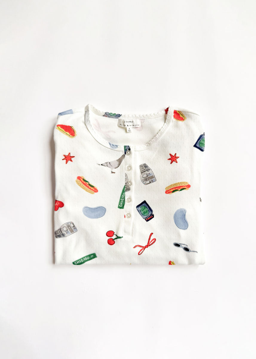 Chi Icons Pointelle LS Top