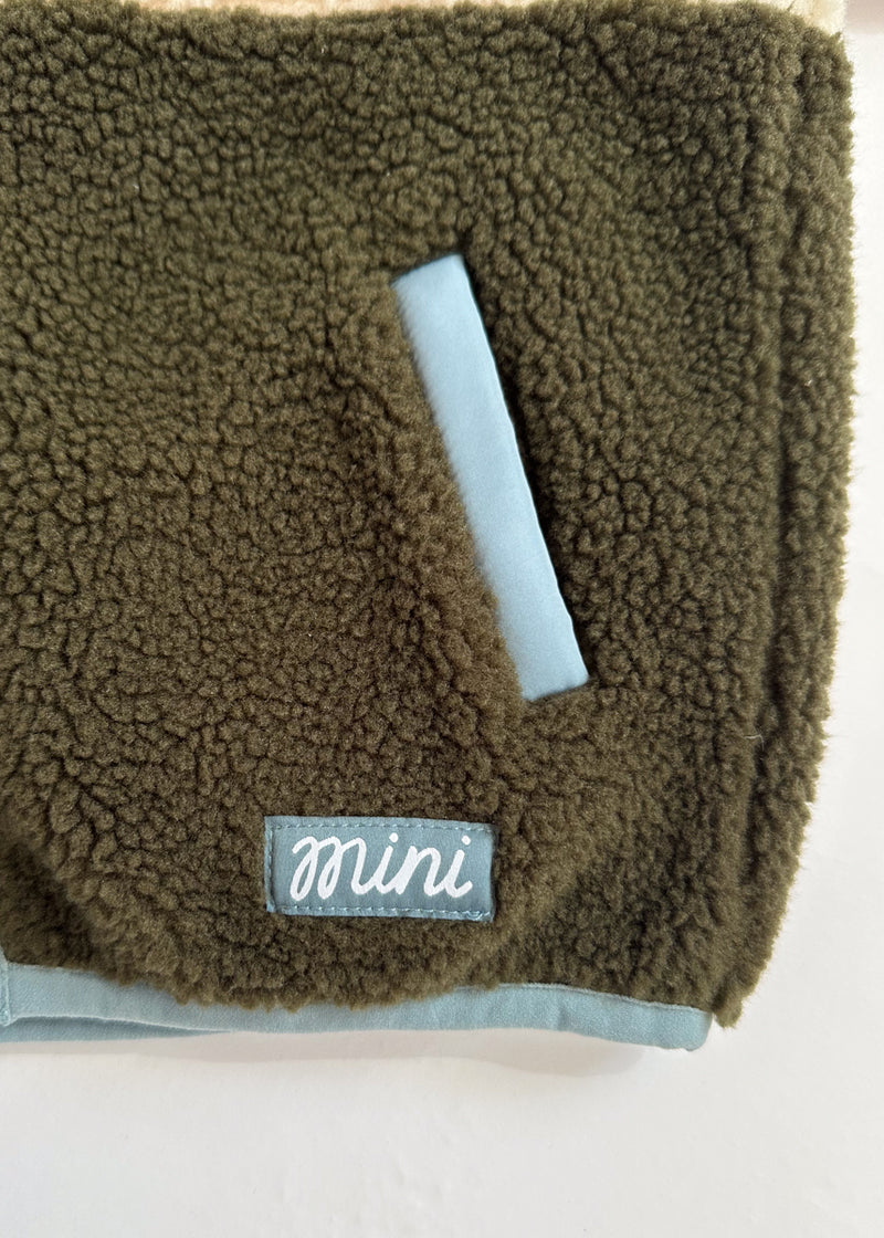 Colorblock Fleece Jacket - Pink & Green