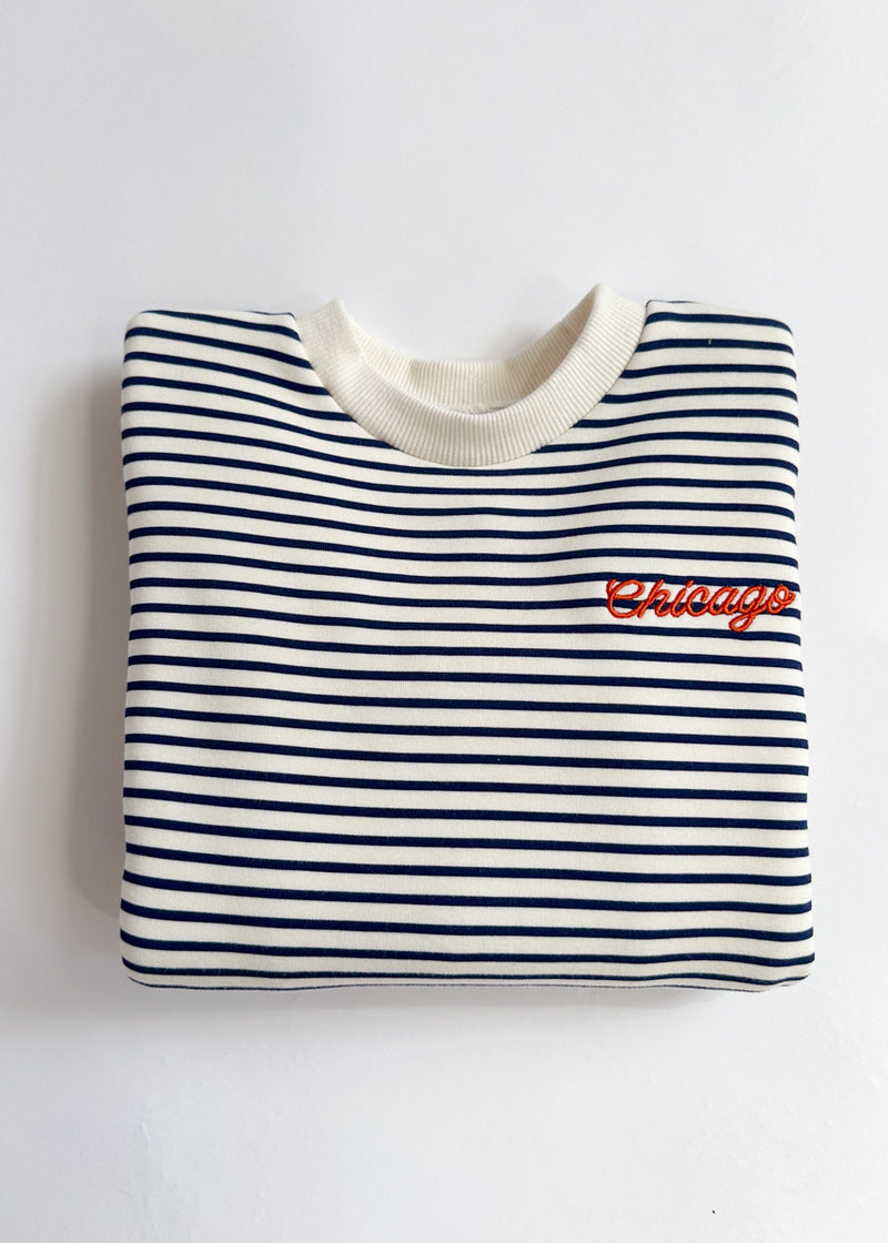 Chicago Football Striped Patch Sweatshirt