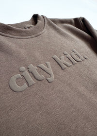City Kid Monochrome Puff Sweatshirt - Espresso