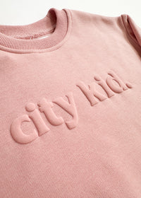 City Kid Monochrome Puff Sweatshirt - Pink