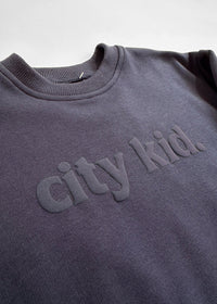 City Kid Monochrome Puff Sweatshirt - Navy